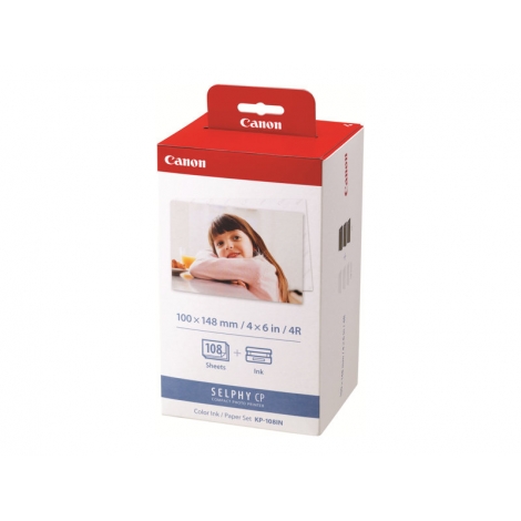 Cartucho Canon Kp108in Tinta + 108 Hojas Selphy 100/200/220/300/330