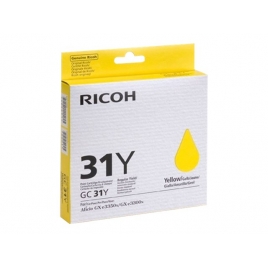 Cartucho GEL Ricoh GC31 Yellow GXE2600 GXE3300 GXE3350 GXE5550 1000 PAG