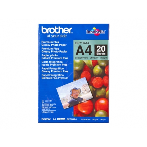 Papel Brother Fotografico Premium Plus Glossy A4 20H