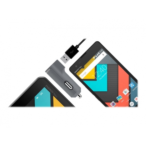 Cargador USB Energy 5V 3.1A 2Xusb Black para Coche