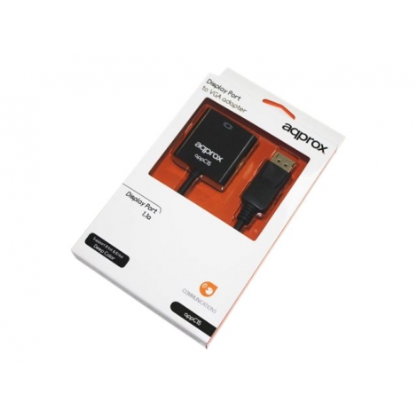 Adaptador Approx DisplayPort Macho / VGA Hembra Black