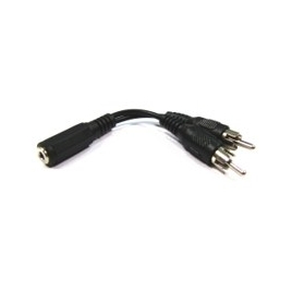 Adaptador Kablex Audio Jack 3.5MM Hembra / 2X RCA Macho