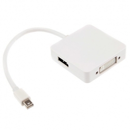 Adaptador Kablex Mini DisplayPort a DVI / DisplayPort / HDMI White