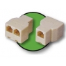 Adaptador Kablex RJ11 Hembra / 2X RJ11 Hembra