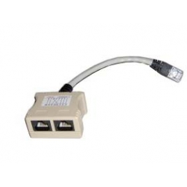 Adaptador Kablex RJ45 Macho / 2X RJ45 Hembra