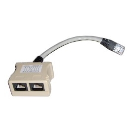 Adaptador Kablex RJ45 Macho / 2X RJ45 Hembra Rdsi