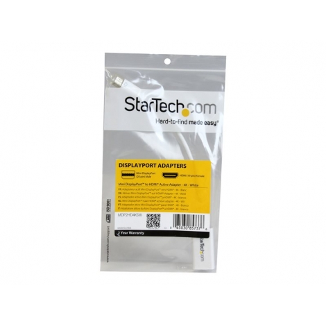 Adaptador Startech Mini DisplayPort Macho / HDMI Hembra 4K White