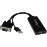 Adaptador Startech VGA Macho / HDMI Hembra con Alimentacion USB