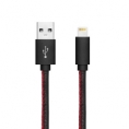 Cable Kablex USB 2.0 a Macho / Apple Lightning Macho 1M Leather Black