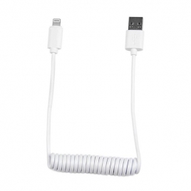 Cable Kablex USB 2.0 a Macho / Apple Lightning Macho 1M Rizado White