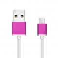 Cable Kablex USB 2.0 a Macho / Micro USB B Macho 1M Conector Aluminio Pink