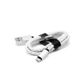 Cable Kablex USB 2.0 a Macho / Micro USB B Macho 1M Leather Trenzado White