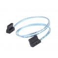 Cable Silverstone CP11 Sata Cable ULTRA-SLIM 0.3M Blue