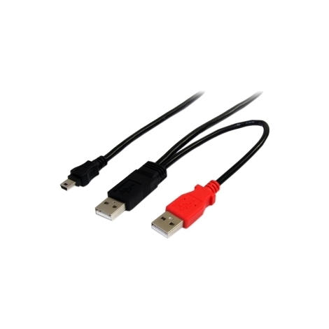 Cable Startech USB Mini B Macho / 2X USB 2.0 a Macho 1.8M