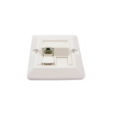 Placa Pared 80X80 1 RJ45 CAT 5 UTP Kablex
