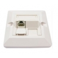 Placa Pared 80X80 1 RJ45 CAT 5 UTP Kablex
