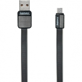 Cable Kablex USB 2.0 a Macho / Micro USB B Macho 1M Flat Metal Black
