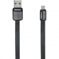 Cable Kablex USB 2.0 a Macho / Micro USB B Macho 1M Flat Metal Black