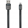 Cable Kablex USB 2.0 a Macho / Micro USB B Macho 1M Flat Metal Black