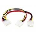 Adaptador Startech Fuente de Alimentacion Molex 4P Macho / 2X Molex 4P Hembra