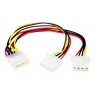 Adaptador Startech Fuente de Alimentacion Molex 4P Macho / 2X Molex 4P Hembra