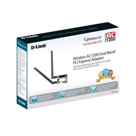 Tarjeta red Wireless D-LINK DWA-582 AC1200 PCIE LP