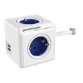 Regleta Powercube Extended USB 4 Tomas White/Blue 1.5M