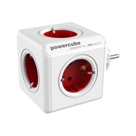 Regleta Powercube Original 5 Tomas White/Red
