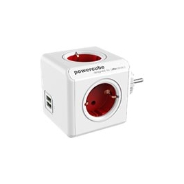 Regleta Powercube Original USB 4 Tomas White/Red
