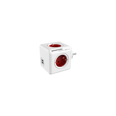 Regleta Powercube Original USB 4 Tomas White/Red