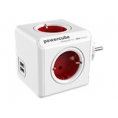 Regleta Powercube Original USB 4 Tomas White/Red