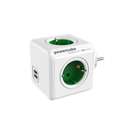 Regleta Powercube Original USB 4 Tomas White/Green