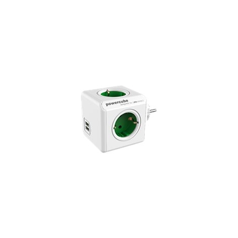 Regleta Powercube Original USB 4 Tomas White/Green