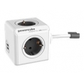 Regleta Powercube Extended USB 4 Tomas White/Grey 1.5M
