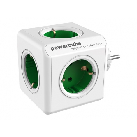 Regleta Powercube Original 5 Tomas White/Green