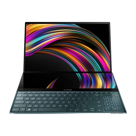 Portatil Asus Zenbook PRO DUO UX581GV-H2001R CI9 9980HK 32GB 1TB SSD RTX2060 6GB 15.6" UHD W10P Blue
