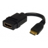 Adaptador Startech HDMI Hembra / Mini HDMI Macho 0.12M