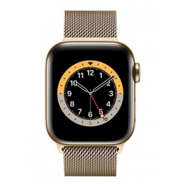 Apple Watch Serie 6 GPS + 4G 44MM Gold Stainless Steel + Correa Milanese Loop Gold