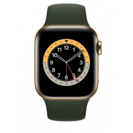 Apple Watch Serie 6 GPS + 4G 44MM Gold Stainless Steel + Correa Sport Cyprus Green