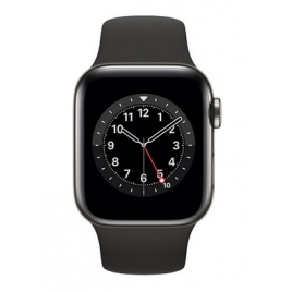 Apple Watch Serie 6 GPS + 4G 44MM Graphite Stainless Steel + Correa Sport Black