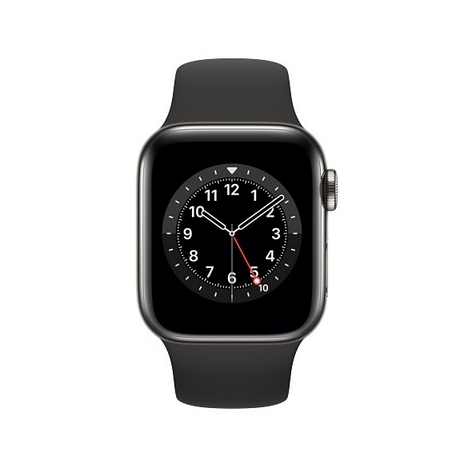 Apple Watch Serie 6 GPS + 4G 44MM Graphite Stainless Steel + Correa Sport Black