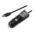Cargador USB Conceptronic Carden 15.5W 2Xusb + USB-C Black para Coche 12V Camion 24V