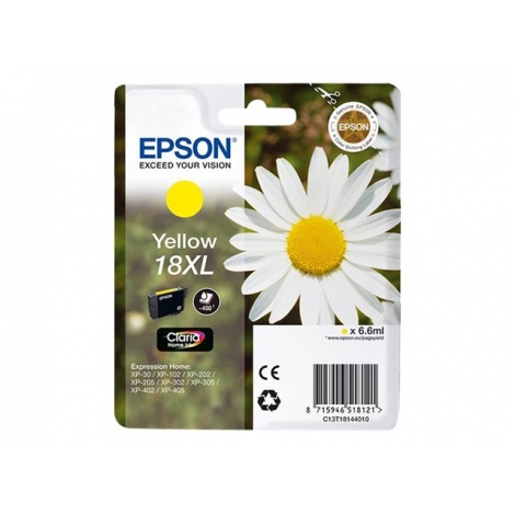 Cartucho Epson 18XL Yellow XP-102 XP-202 XP-205 XP-302 XP-305 XP-402 XP-405