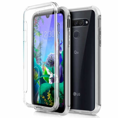 Funda Movil Back + Front Cover Cool Silicona 3D Transparente para LG Q60 / K50