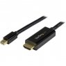 Cable Startech Mini DisplayPort Macho / HDMI Macho 3M Ultra HD 4K Black
