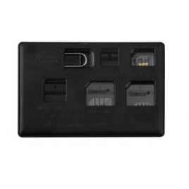 Adaptador Universal SIM para Nanosim Y Microsim Formato Tarjeta Black