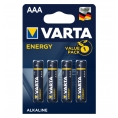 Pila Alcalina Varta Energy Tipo AAA LR03 Pack 4