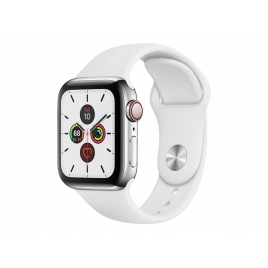 Apple Watch Serie 5 GPS + 4G 40MM Stainless Steel + Correa Sport White
