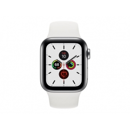 Apple Watch Serie 5 GPS + 4G 40MM Stainless Steel + Correa Sport White