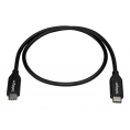 Cable Startech USB-C Macho / USB-C Macho 0.5M Black